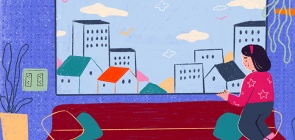 Convide os alunos a abrirem as janelas para que aprendam Ciências com o Sol, a Lua e o céu