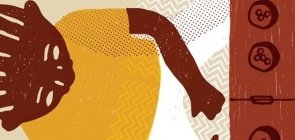 Desenho de tabuleiro de duas crianças jogando 