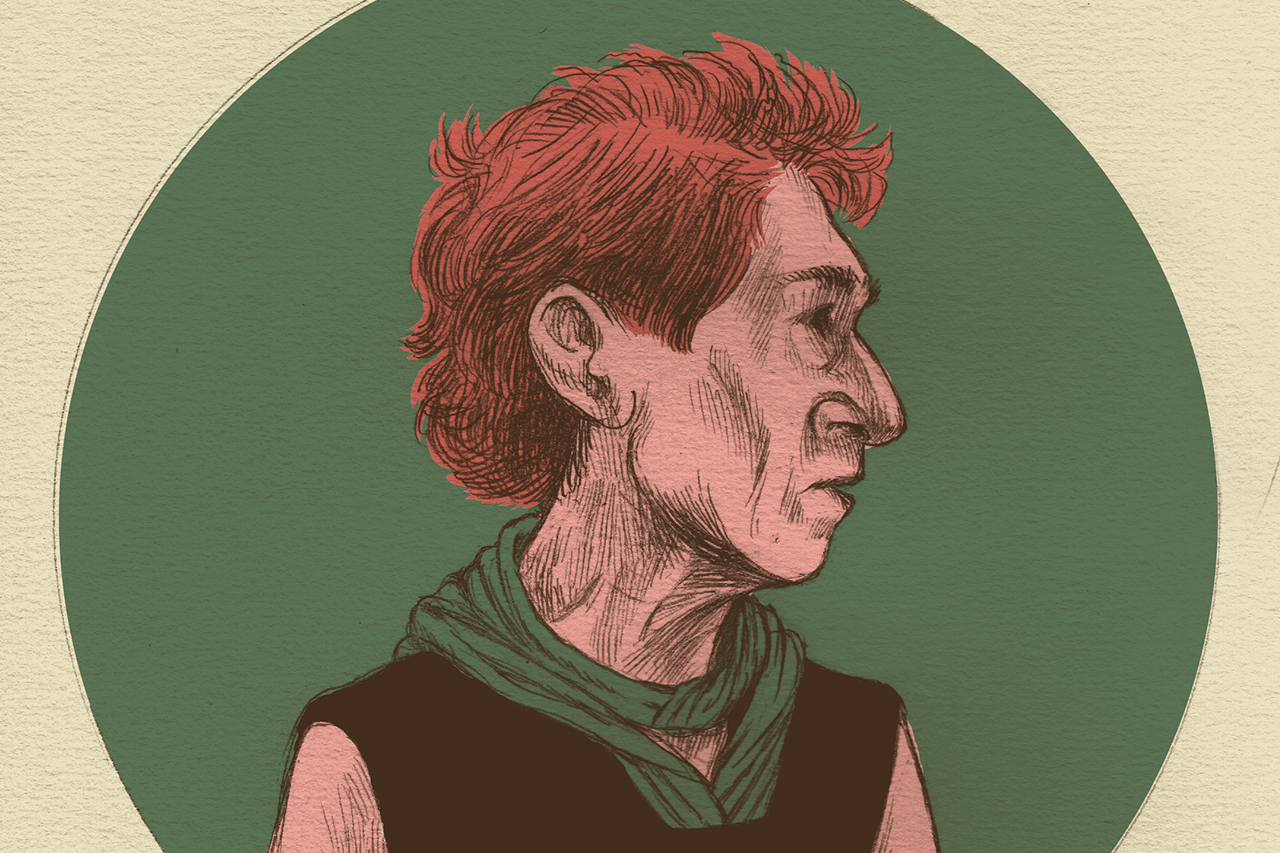 Retrato ilustrado de Silvia Federici
