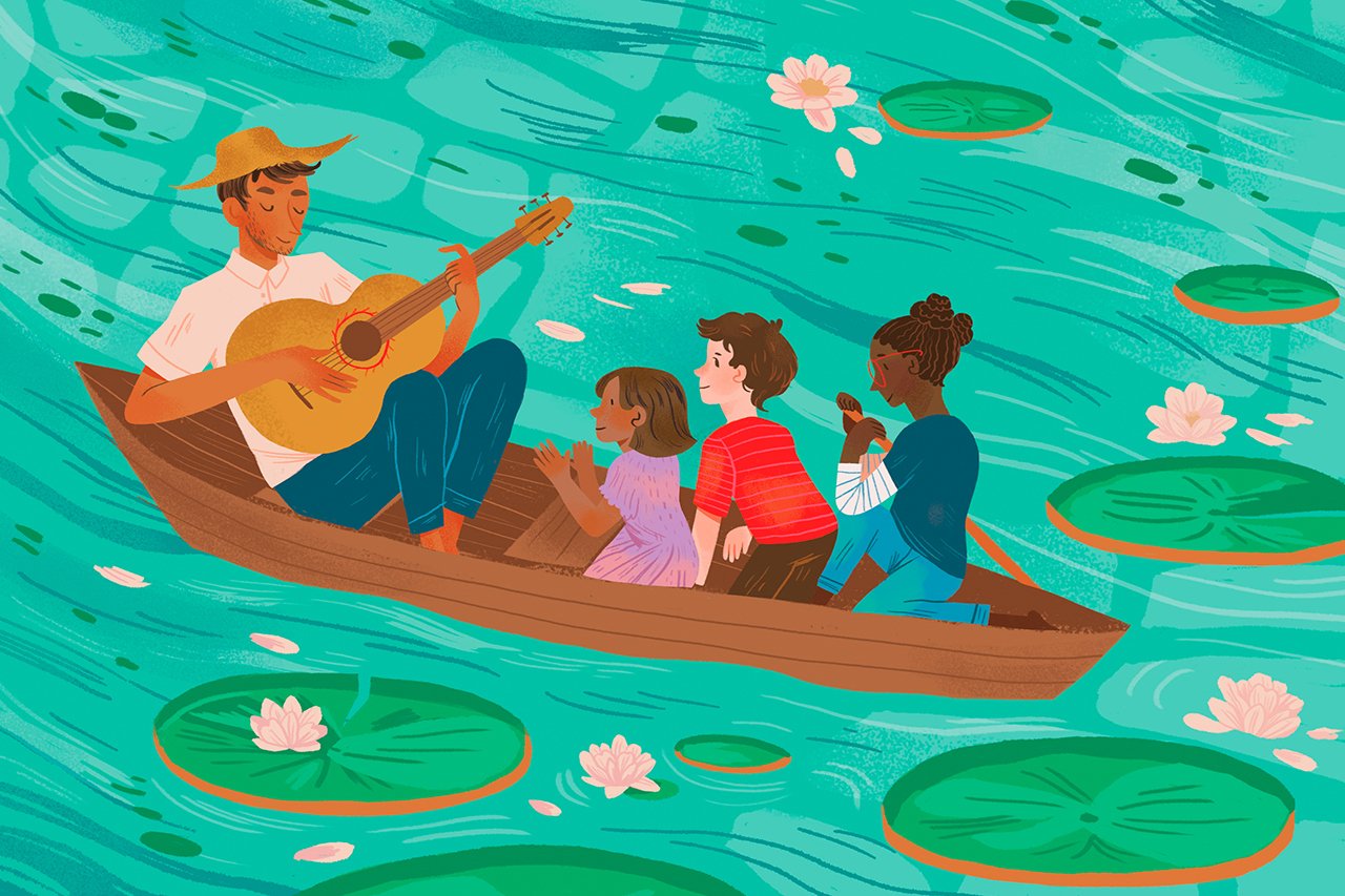 A riqueza do folclore brasileiro n&atilde;o cabe em um dia s&oacute;! Na ilustra&ccedil;&atilde;o, refer&ecirc;ncia &agrave; lenda amaz&ocirc;nica da vit&oacute;ria-r&eacute;gia, cujas ra&iacute;zes s&atilde;o ind&iacute;genas.