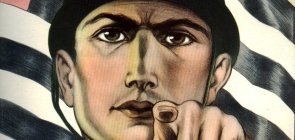 Cartaz da Revolução Constitucionalista de 1932 com a sigla MMDC