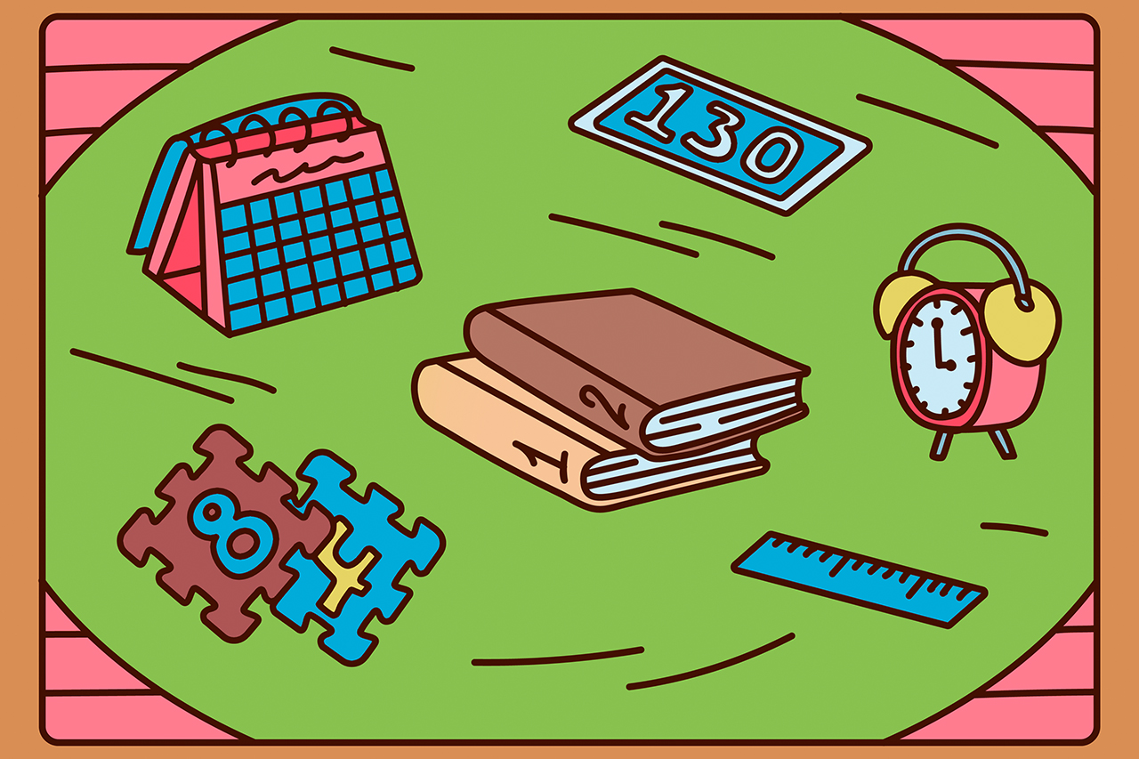 A matem&aacute;tica do cotidiano: Que tal fazer uma ca&ccedil;ada pelos signos visuais que j&aacute; fazem parte do dia a dia das crian&ccedil;as, como calend&aacute;rios, rel&oacute;gios, placas, livros e materiais escolares?