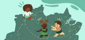 Apresente à turma brincadeiras e histórias do Norte do Brasil 