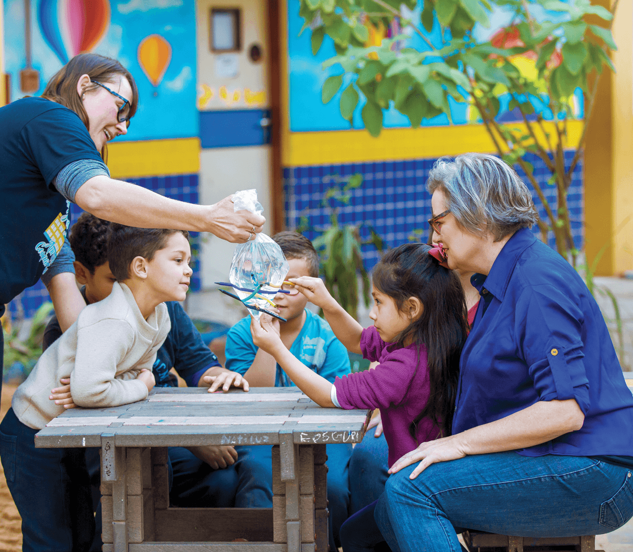 TODOS JUNTOS: Joice tornou a gest&atilde;o mais democr&aacute;tica e incentivou a troca entre turmas e idades diferentes.