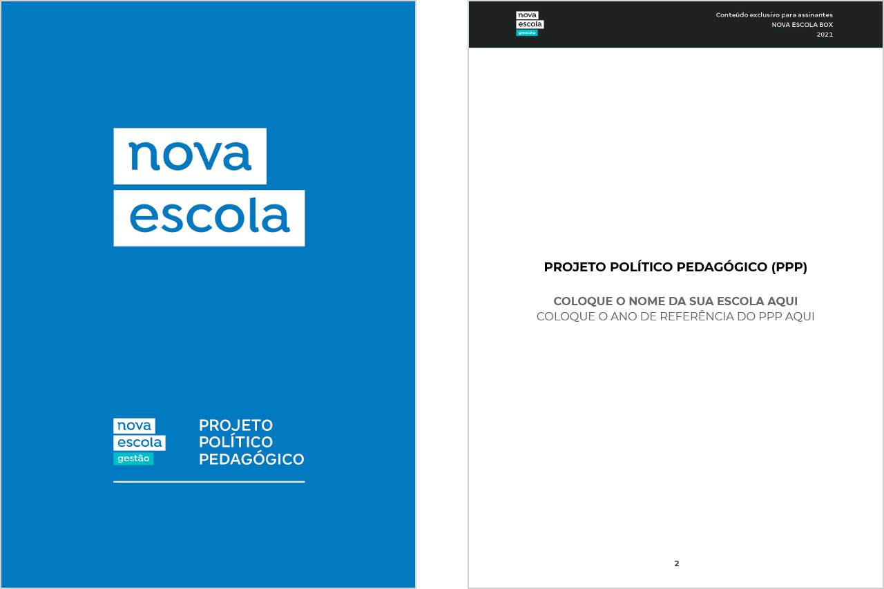 Páginas 1 e 2 do modelo de PPP.