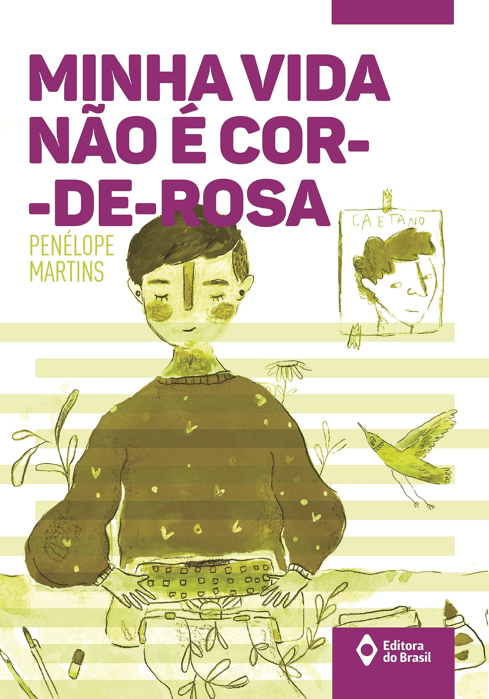 Capa do livro Minha vida n&atilde;o &eacute; cor de rosa, de Pen&eacute;lope Martins. Editora do Brasil.