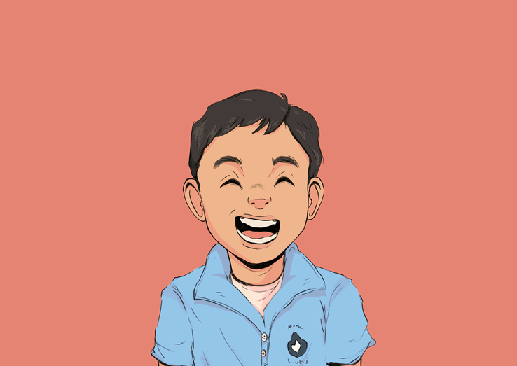 Anima&ccedil;&atilde;o de crian&ccedil;as sobre fundo rosa e verde.