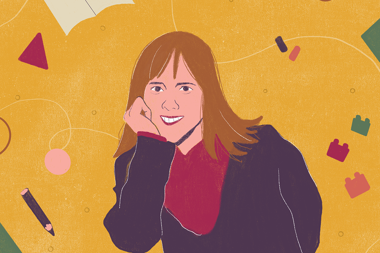 Retrato ilustrado da diretora Marcia Covelo.