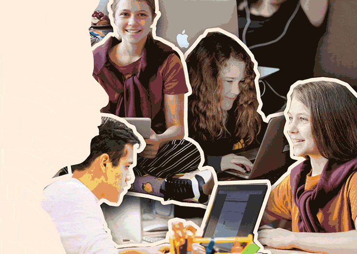 Anima&ccedil;&atilde;o criada a partir de fotomontagem comparando as expectativas e a realidade de aluno no per&iacute;odo de ensino remoto.