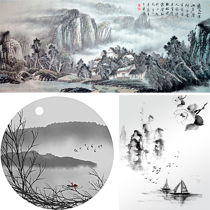 Pinturas tradicionais chinesas.