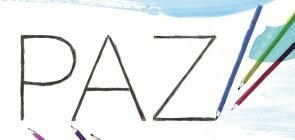 Fundo branco escrito paz