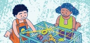 Hora de brincar com a caixa misteriosa